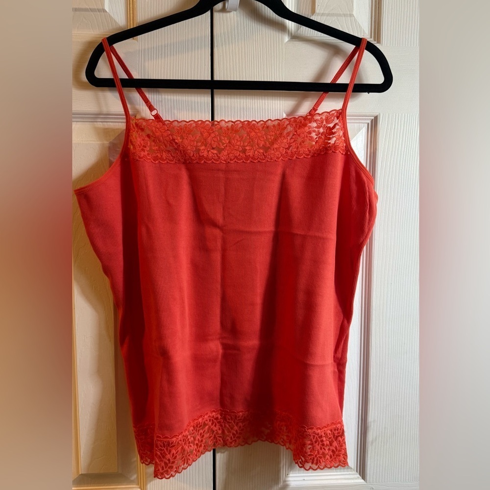 Great Northwest Clothing Company Coral Lace Trim Camisole